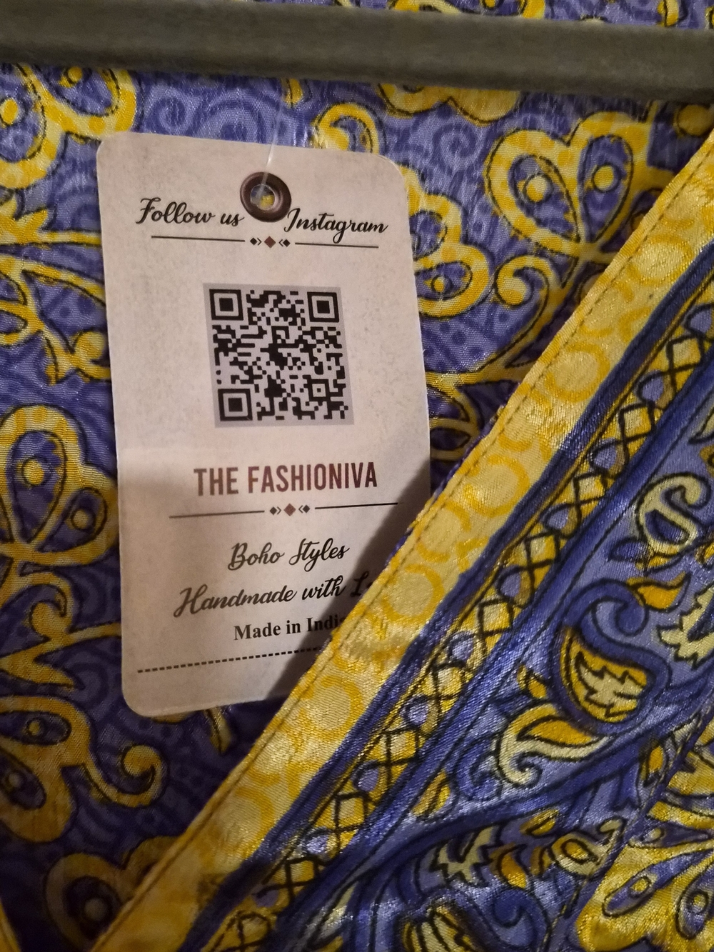 NWT, 100% Crepe Silk Light Blue and Yellow Floral Maxi Dress - Picture 4 of 8